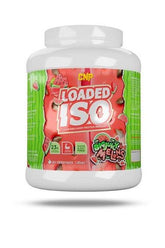 CNP Loaded ISO protein powder tub with watermelon flavor, high protein, lactose-free, low calorie.